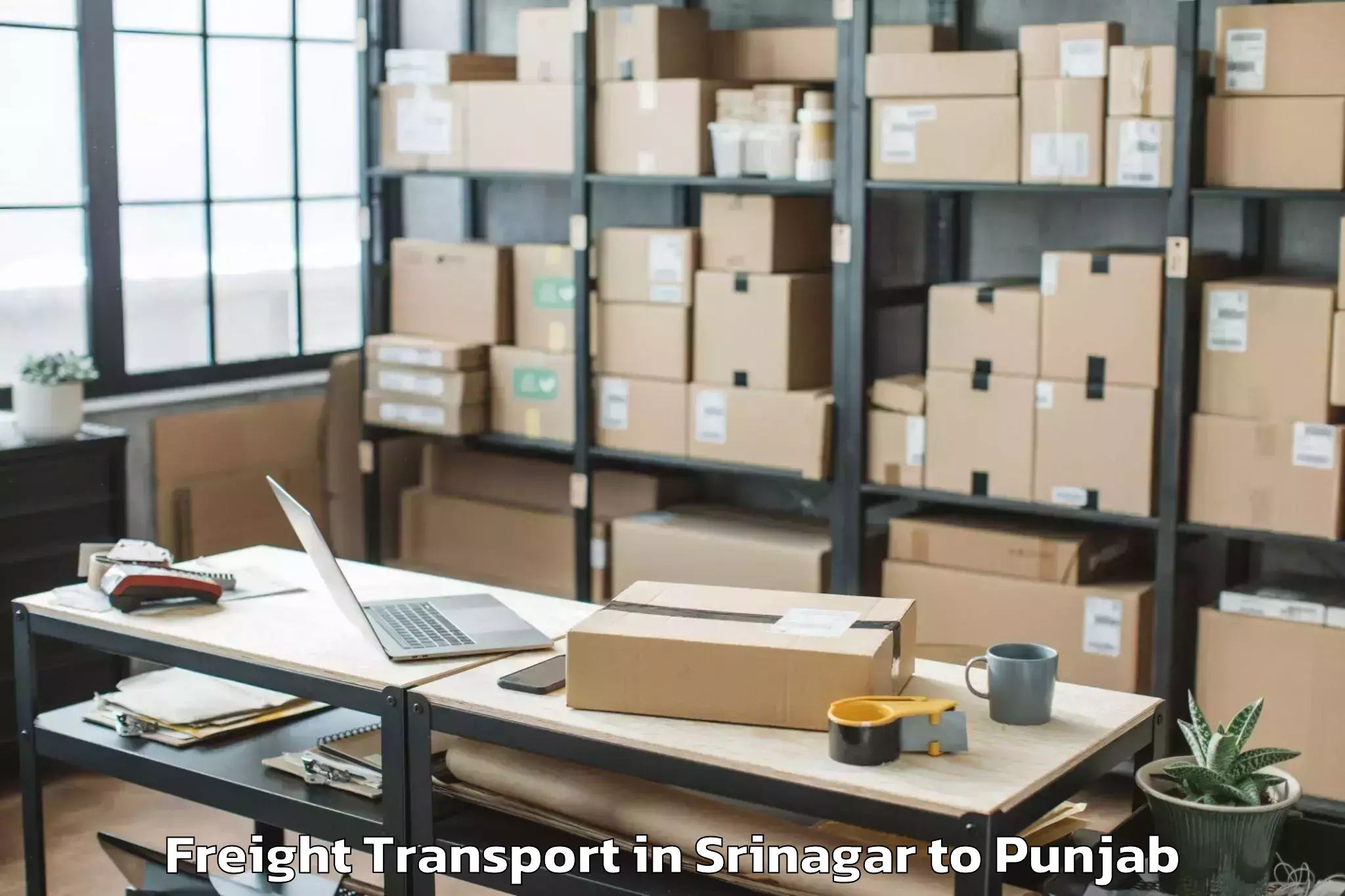 Srinagar to Adampur Jalandhar Freight Transport Booking